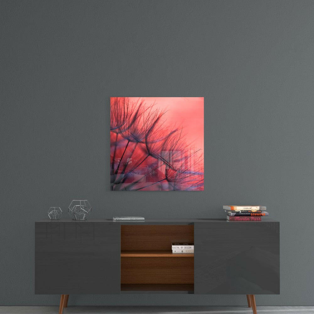 Insigneart USA Insigneart USA Red Dandelion Glass Wall Art
