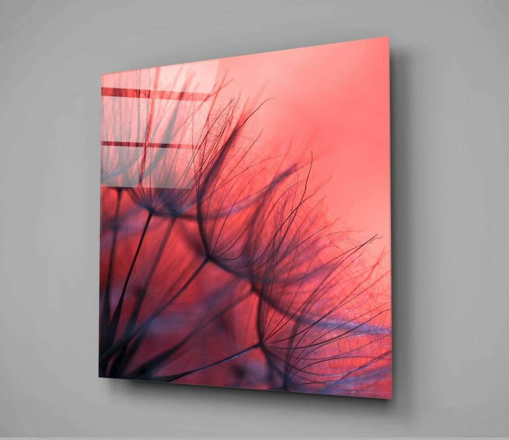 Insigneart USA Insigneart USA Red Dandelion Glass Wall Art