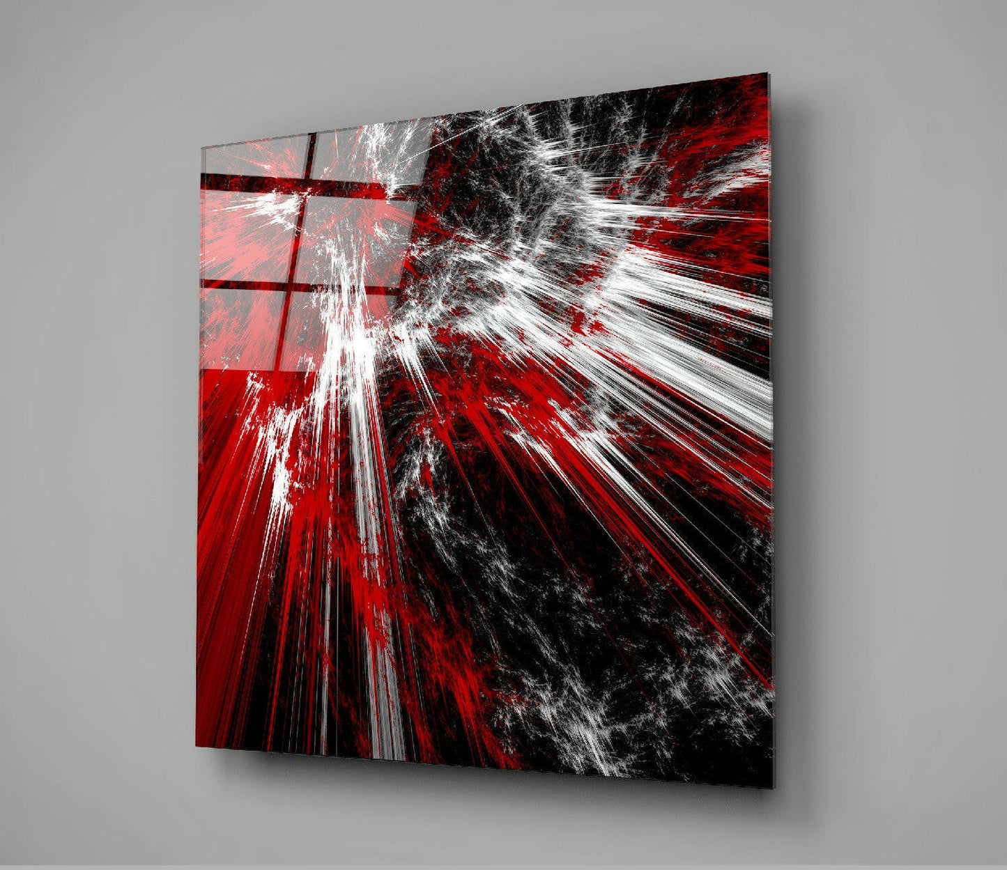 Insigneart USA Insigneart USA Red Explosion Glass Wall Art