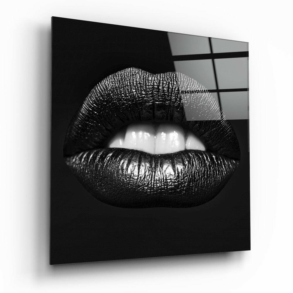 Insigneart USA Insigneart USA Black Lips Glass Wall Art