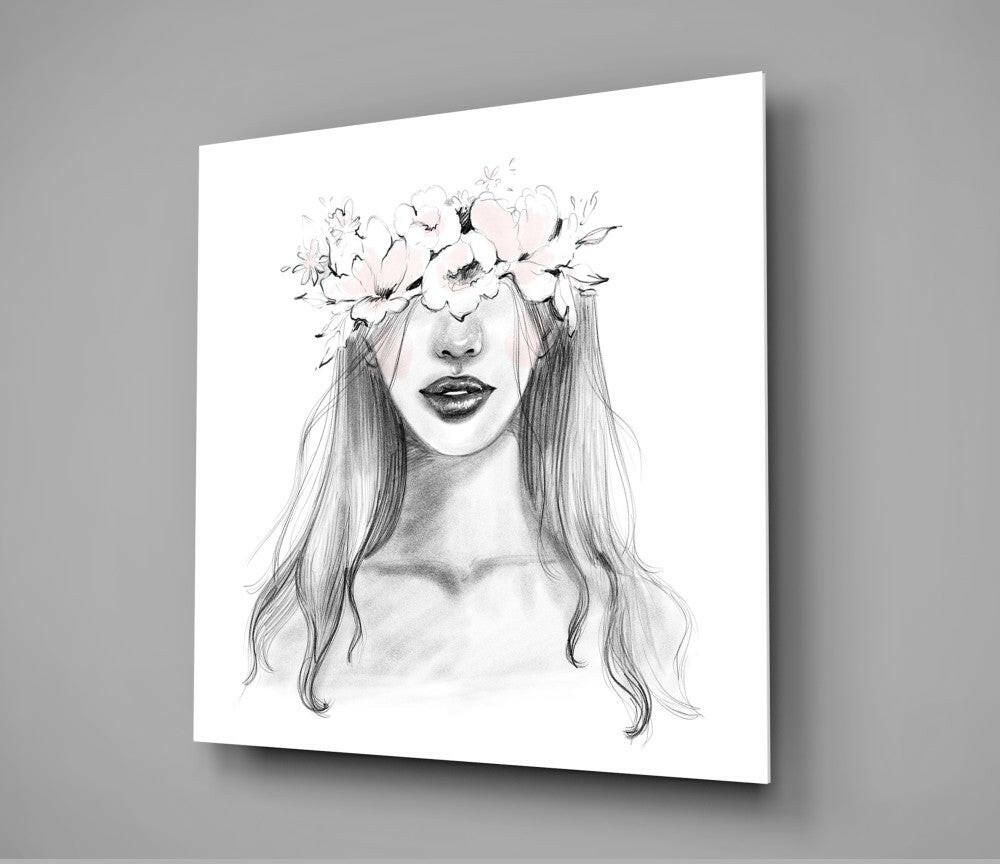 Insigneart USA Insigneart USA Flower Crowned Woman Glass Wall Art