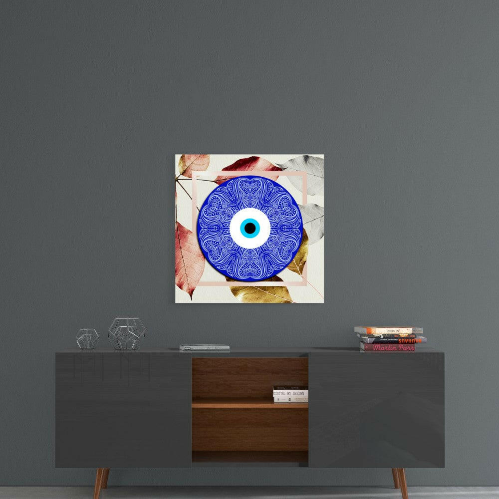 Insigneart USA Insigneart USA Blue Modern Evil Eye Bead Glass Wall Art