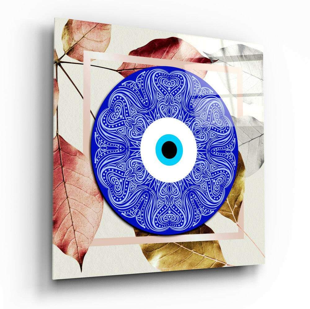 Insigneart USA Insigneart USA Blue Modern Evil Eye Bead Glass Wall Art