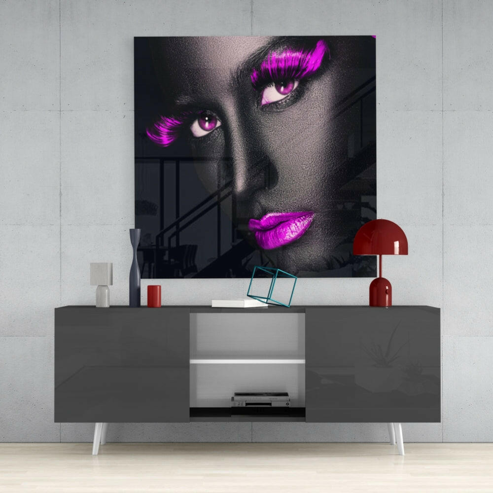 Insigneart USA Insigneart USA Pink Lashes Glass Wall Art