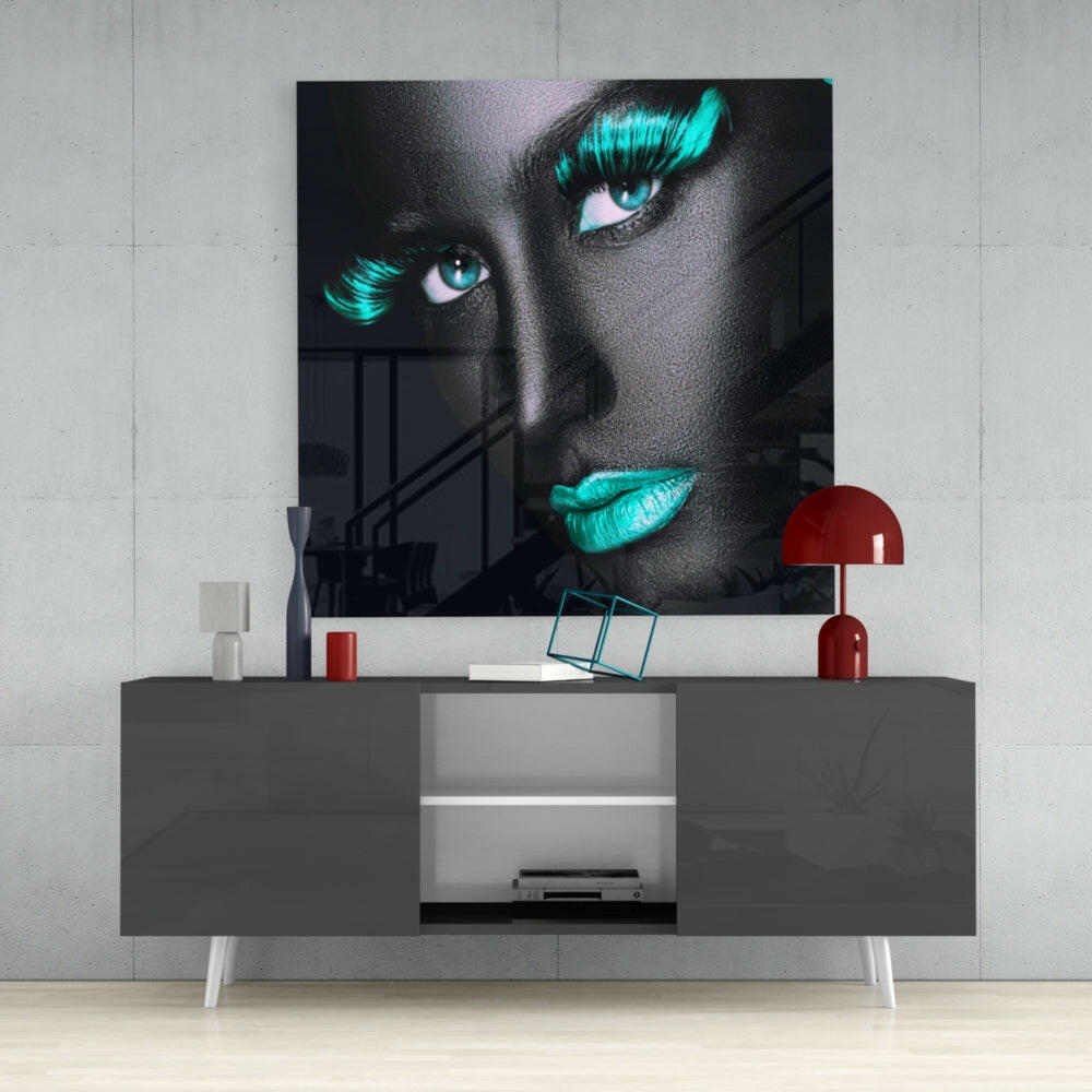 Insigneart USA Insigneart USA Blue Lashes Glass Wall Art