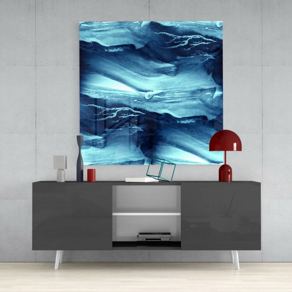 Insigneart USA Insigneart USA Abstract Waves Glass Wall Art