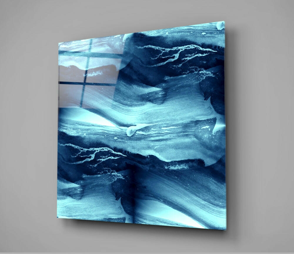 Insigneart USA Insigneart USA Abstract Waves Glass Wall Art
