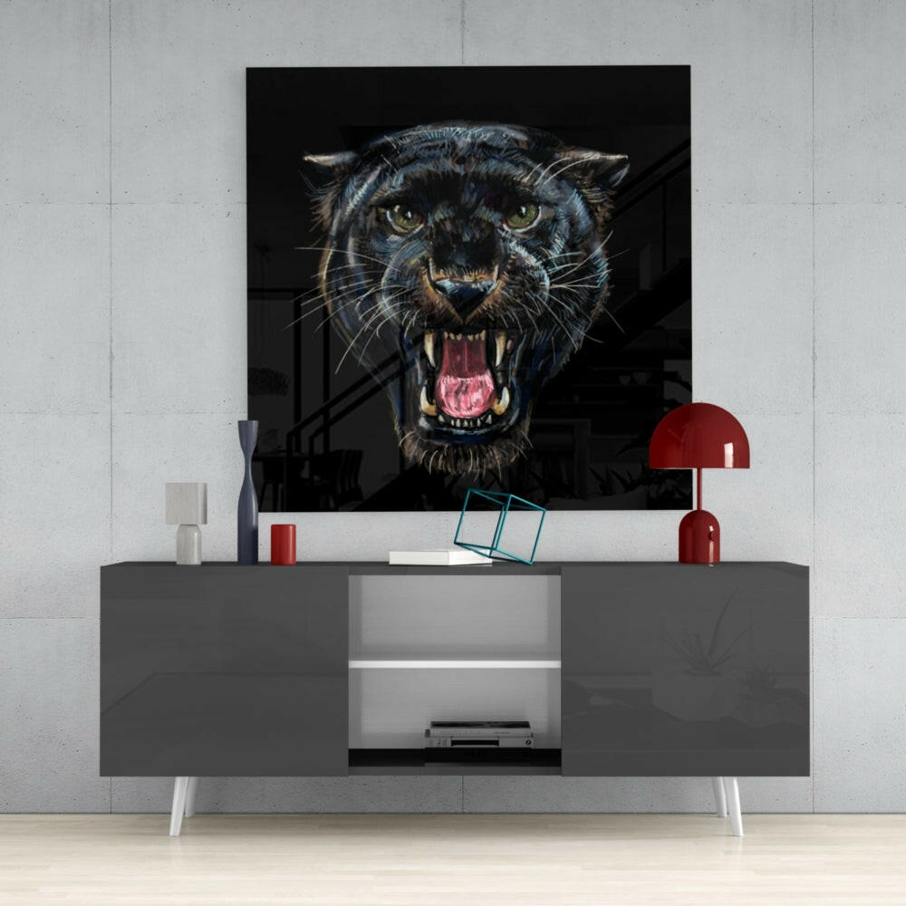 Insigneart USA Insigneart USA Jaguar Glass Wall Art