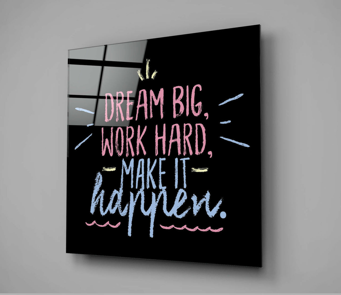 Insigneart USA Insigneart USA “Dream Big” Glass Wall Art