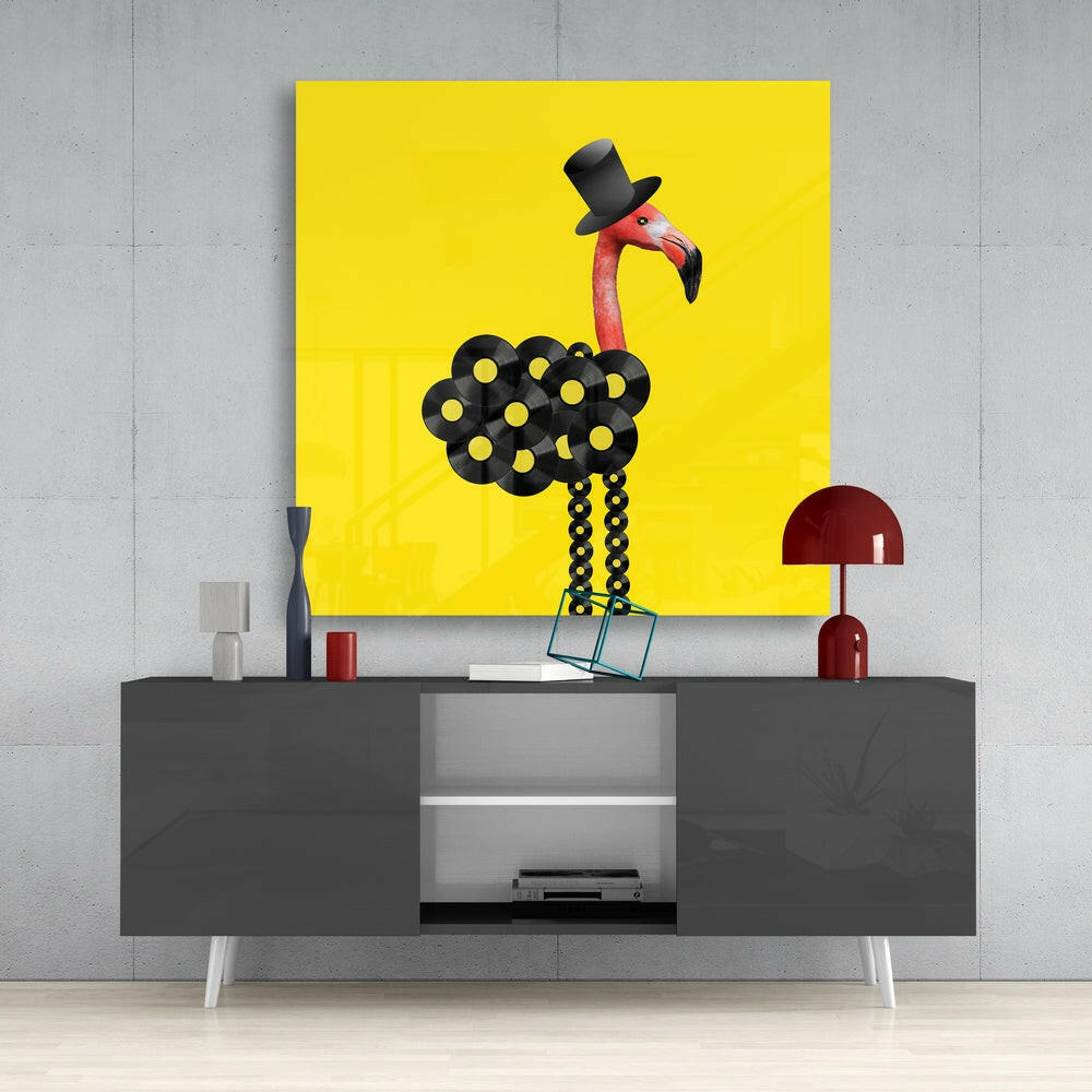 Insigneart USA Insigneart USA Flamingo Posture Glass Wall Art