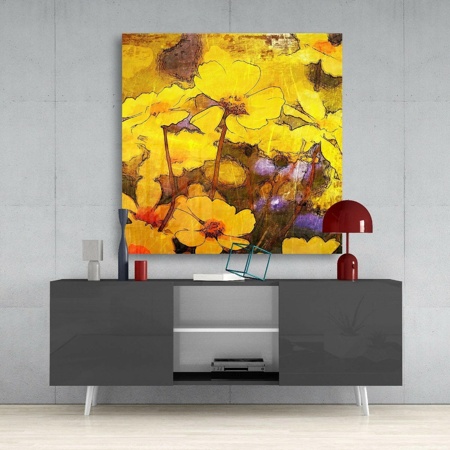 Insigneart USA Insigneart USA Flowers Glass Wall Art