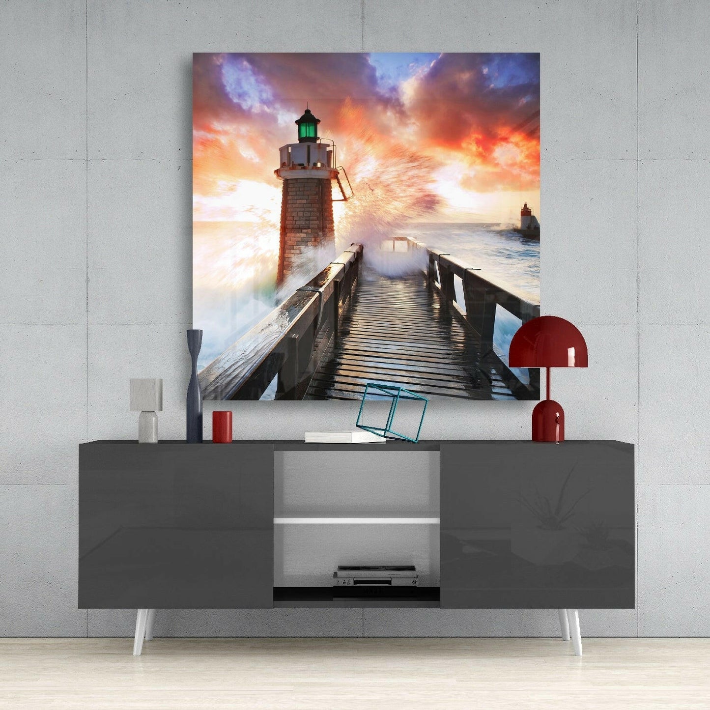 Insigneart USA Insigneart USA Lighthouse Glass Wall Art