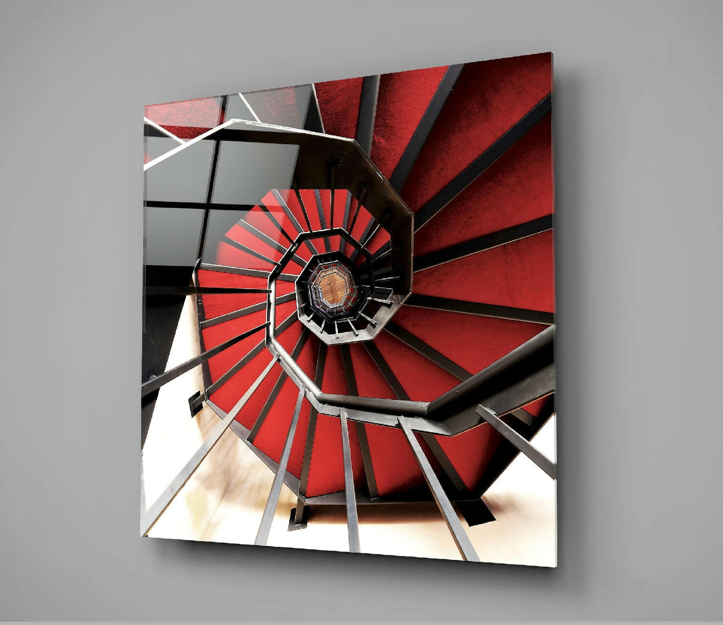 Insigneart USA Insigneart USA Red Stair Glass Wall Art