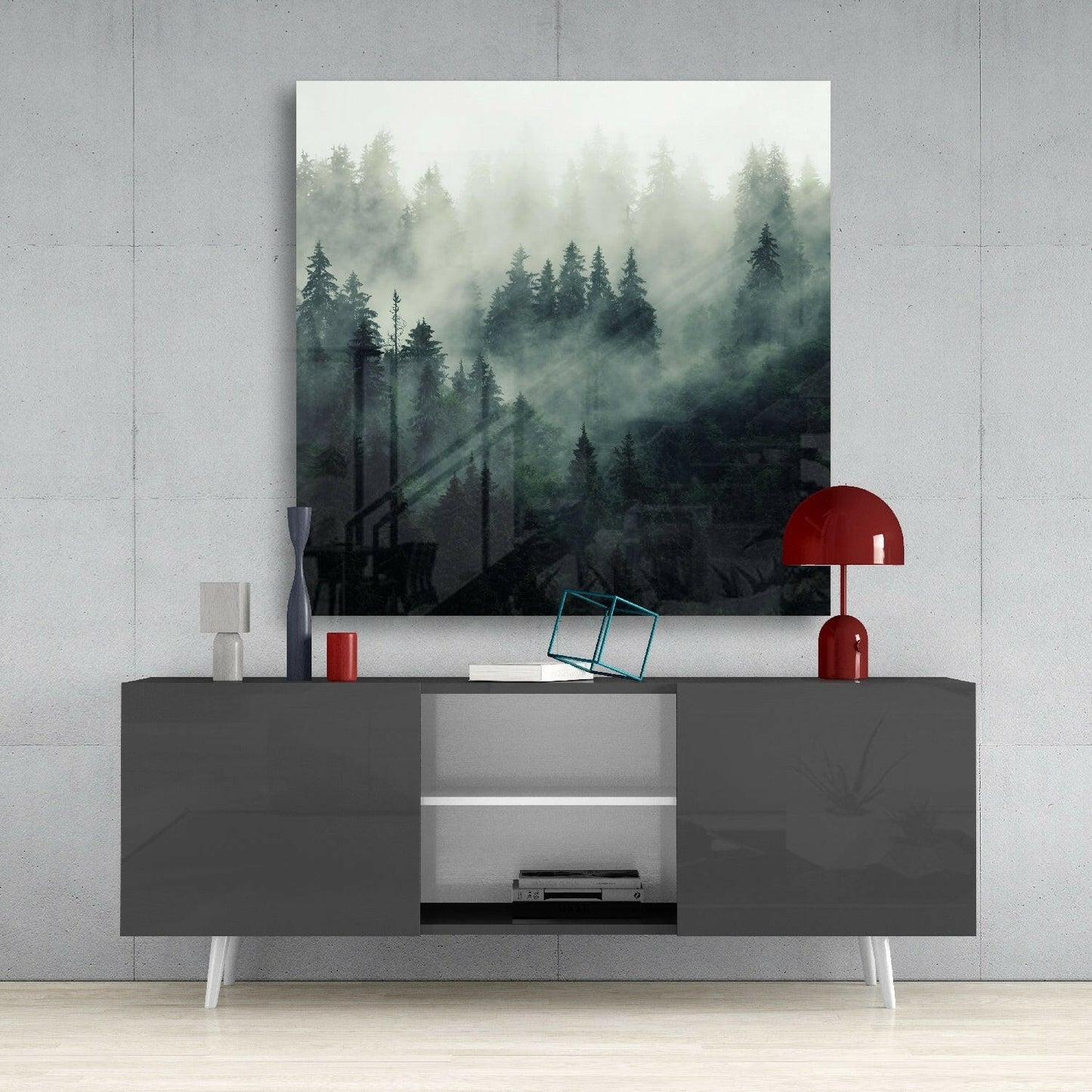 Insigneart USA Insigneart USA Foggy Forest Glass Wall Art