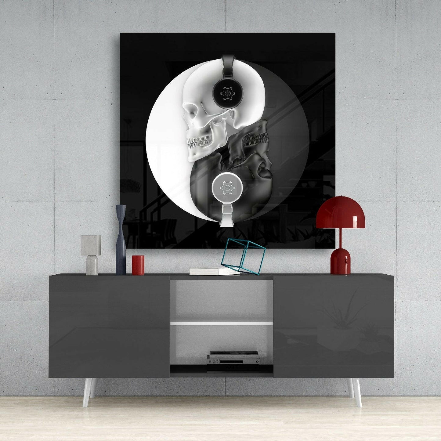 Insigneart USA Insigneart USA Black and White Glass Wall Art