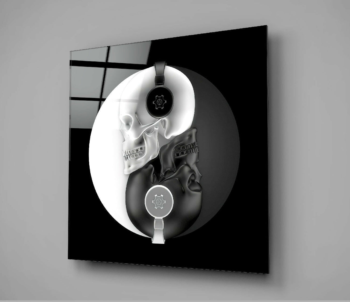Insigneart USA Insigneart USA Black and White Glass Wall Art