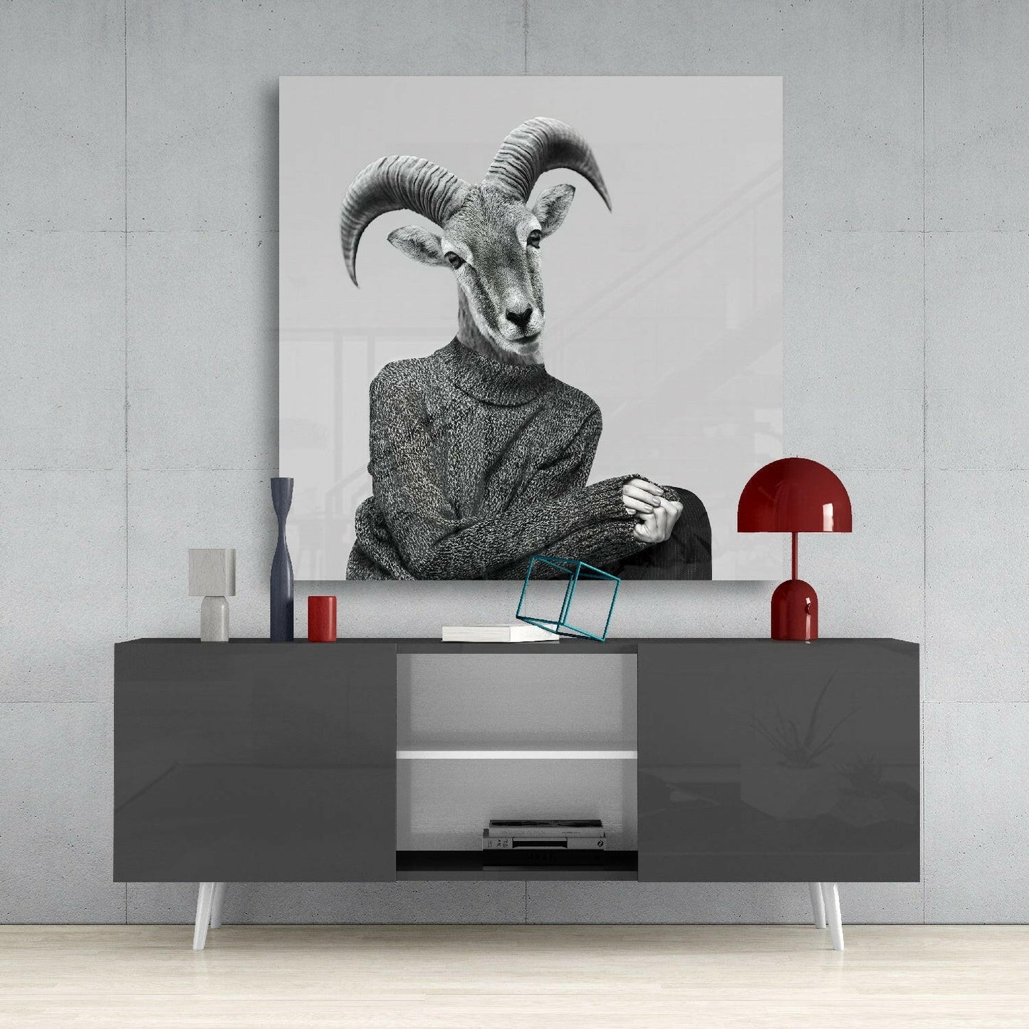 Insigneart USA Insigneart USA Lady Antelope Glass Wall Art