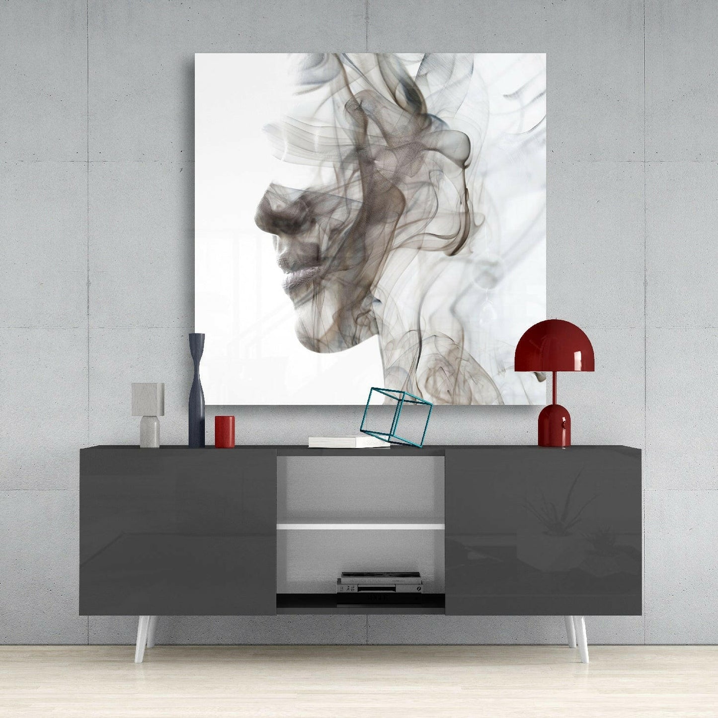 Insigneart USA Insigneart USA Smoke Face Glass Wall Art