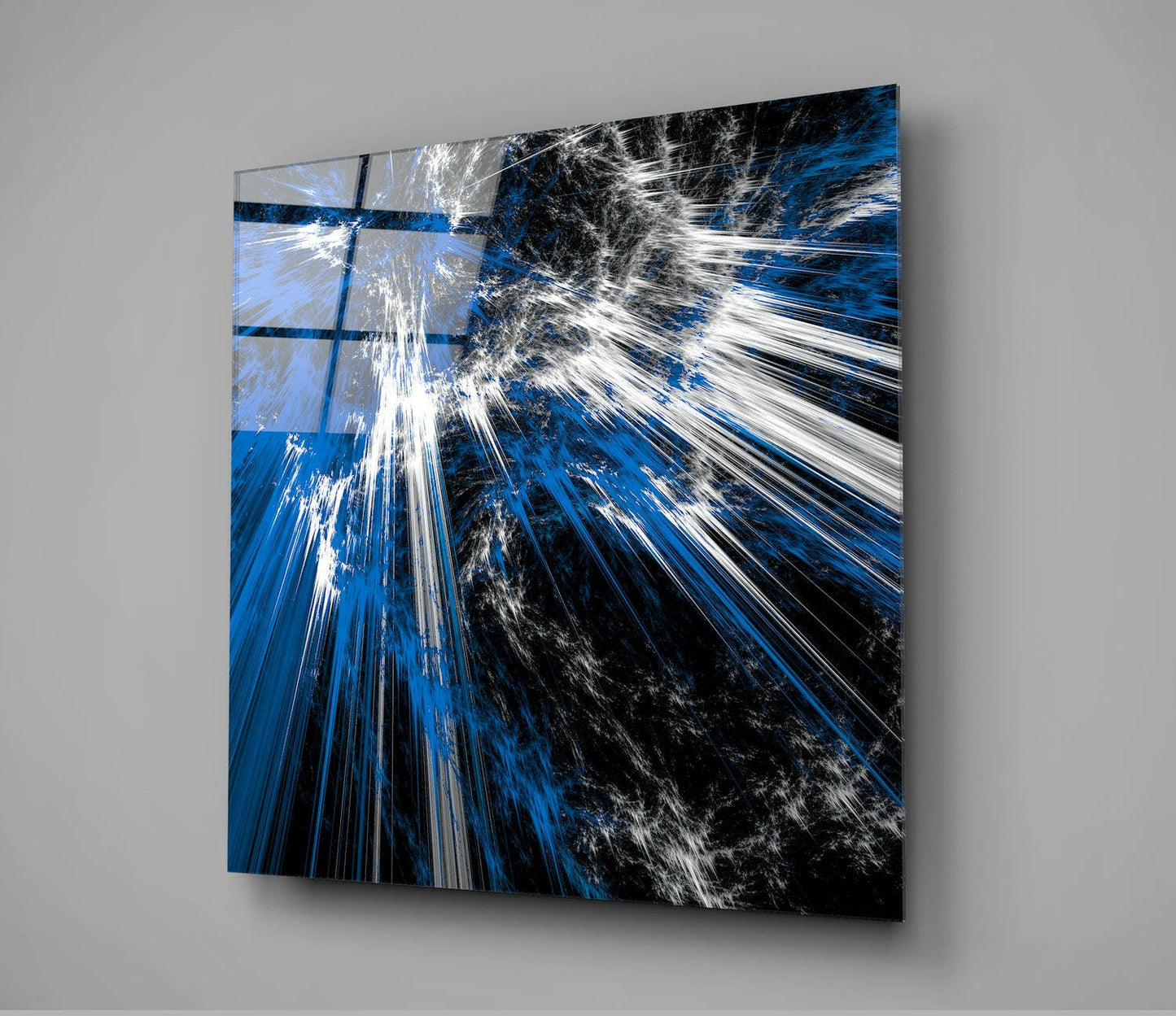 Insigneart USA Insigneart USA Blue Explosion Glass Wall Art