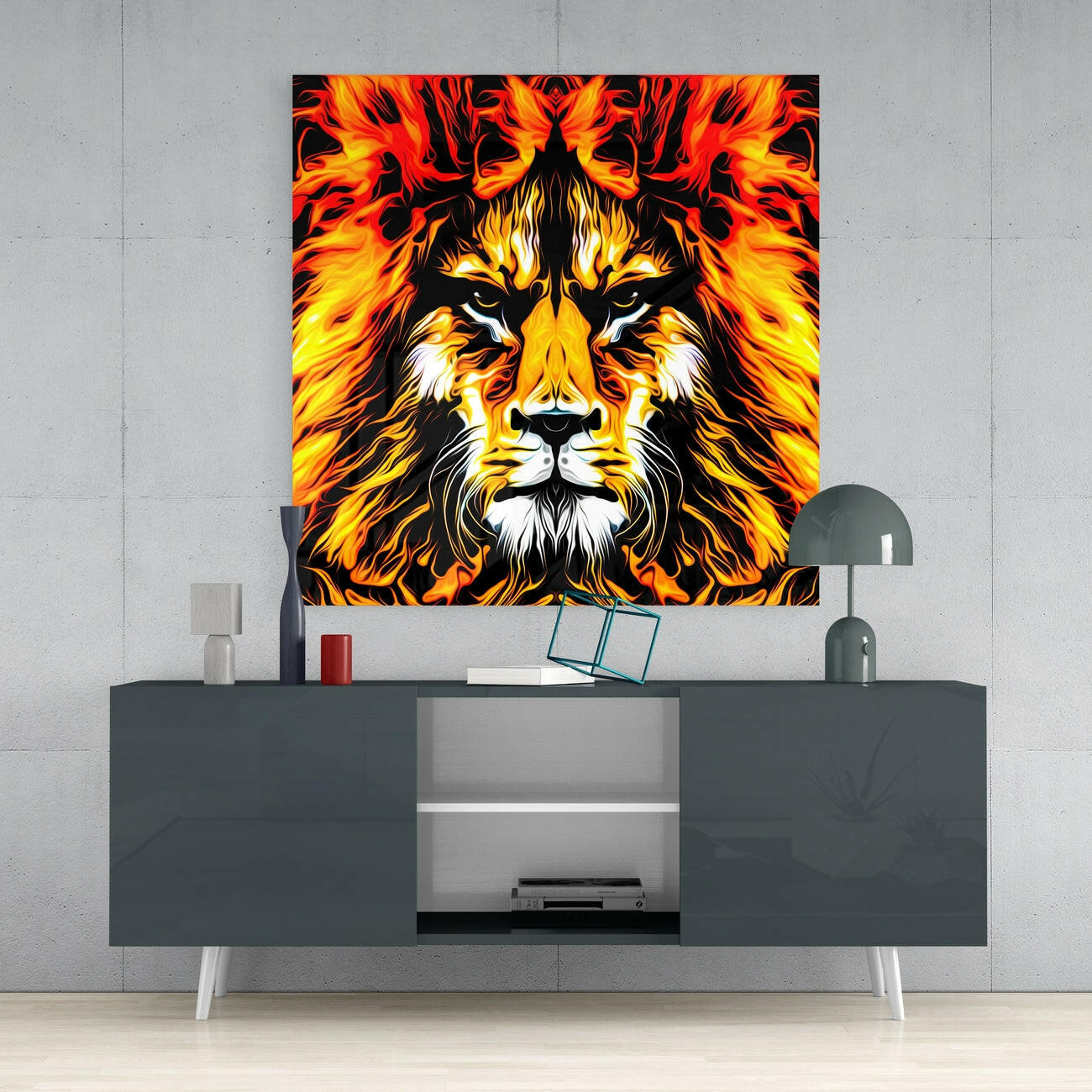 Insigneart USA Insigneart USA Lion Glass Wall Art