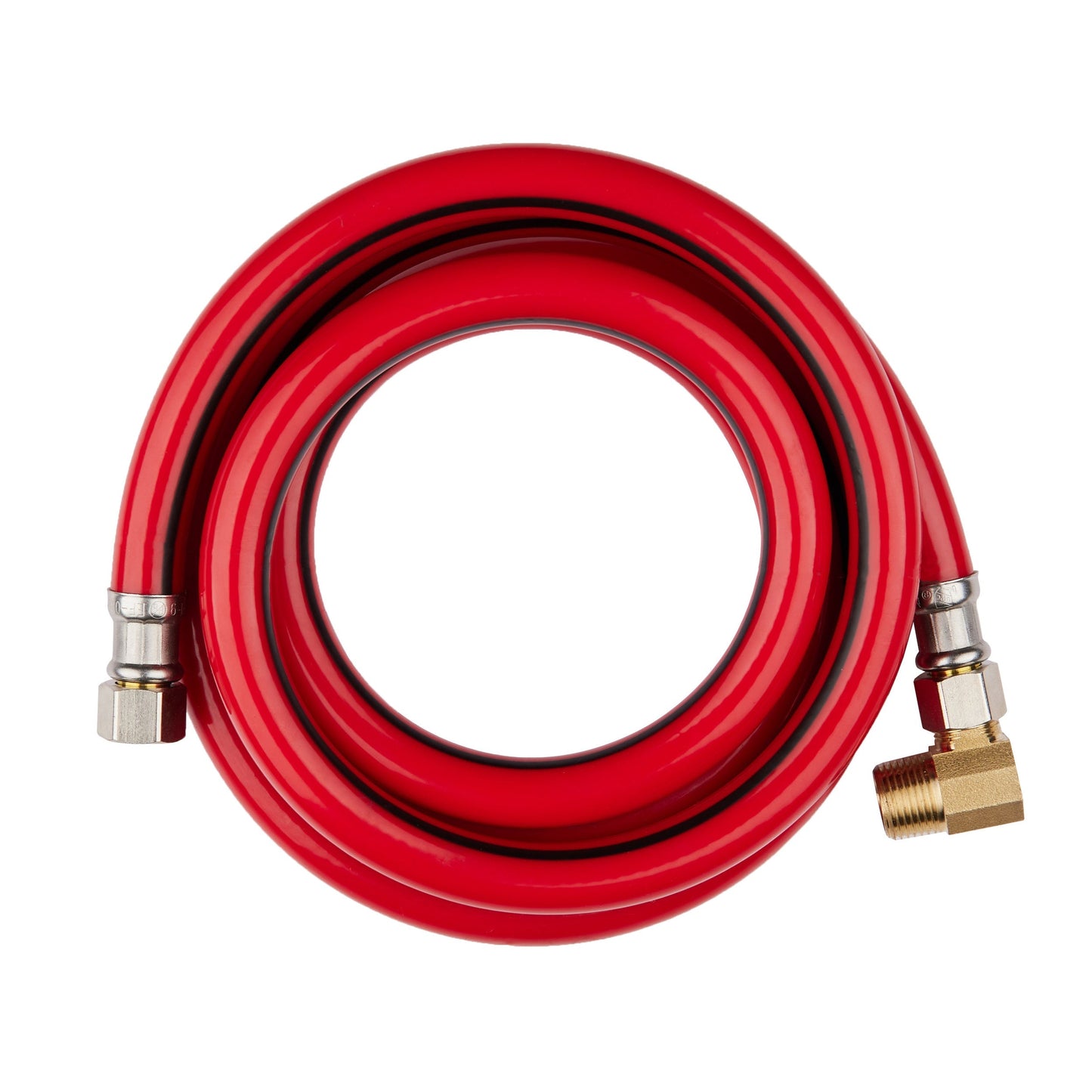 10 Pcs 6ft Universal Dishwasher Hose, with Brass Elbow, Red PVC