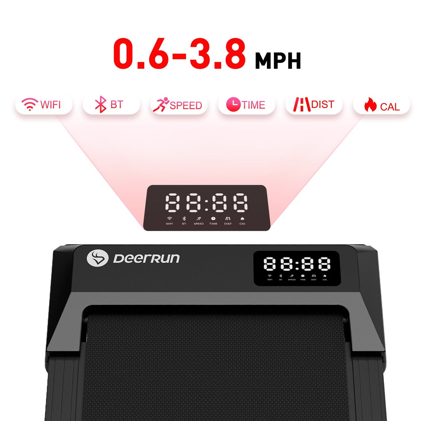 DeerRun® DeerRun Q1 Urban Mini Under-Desk Treadmill with Remote Control