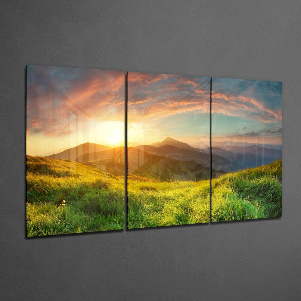 Insigneart USA Insigneart USA Sunset in the Countryside Mega Glass Wall Art