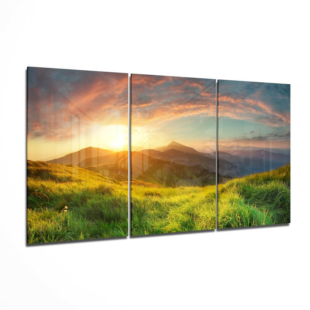 Insigneart USA Insigneart USA Sunset in the Countryside Mega Glass Wall Art