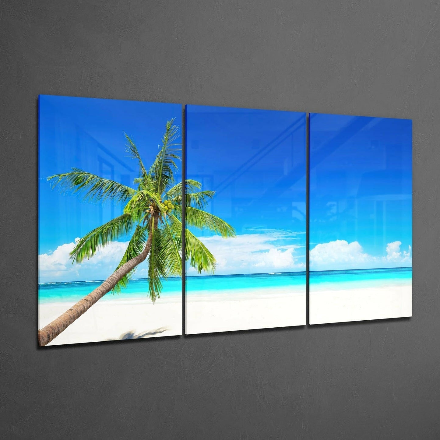 Insigneart USA Insigneart USA Palm Glass Wall Art on the Beach