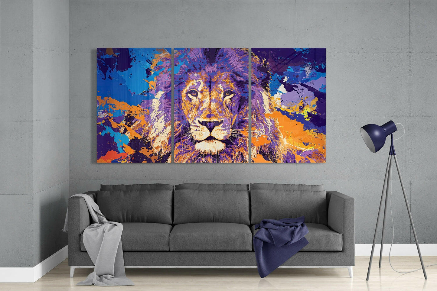 Insigneart USA Insigneart USA Lion Mega Glass Wall Art