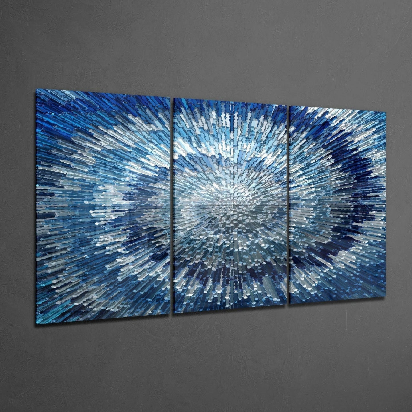 Insigneart USA Insigneart USA Blue Texture Glass Wall Art