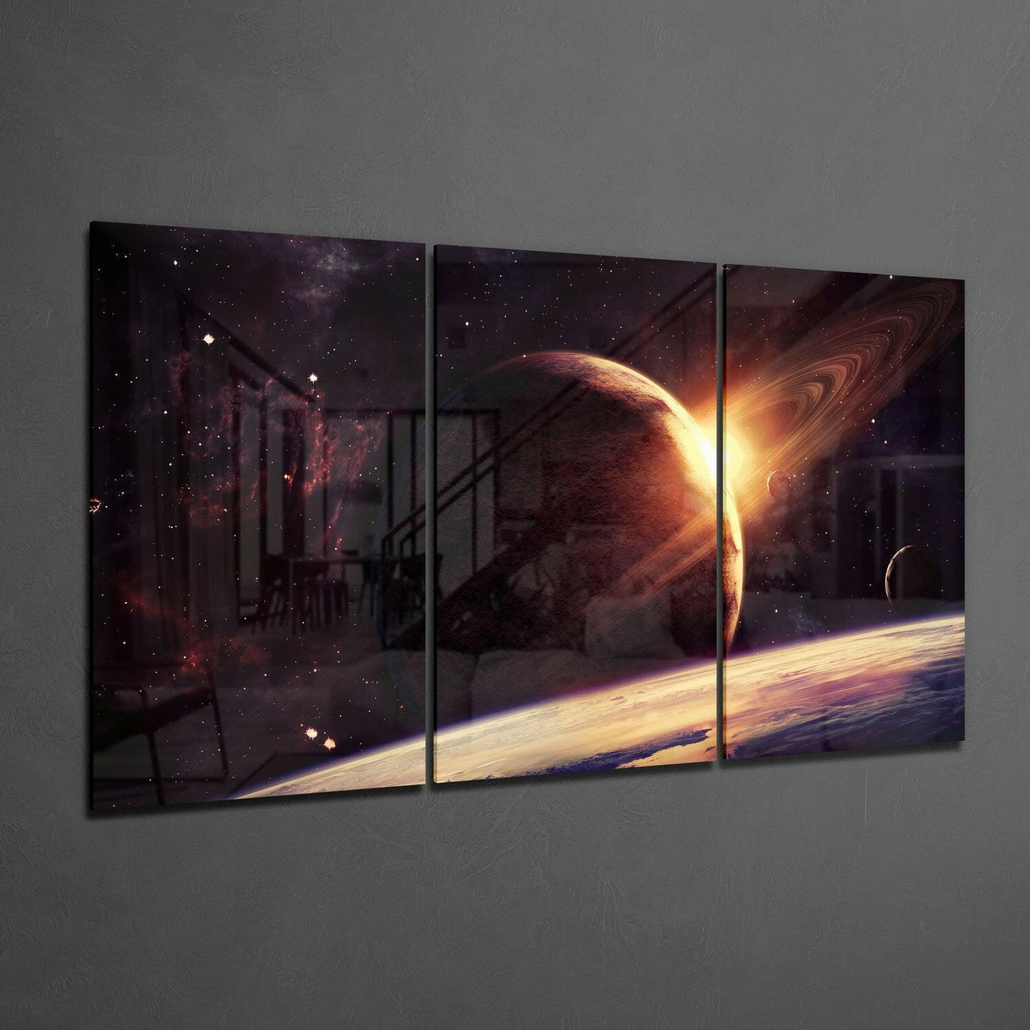 Insigneart USA Insigneart USA Saturn Glass Wall Art