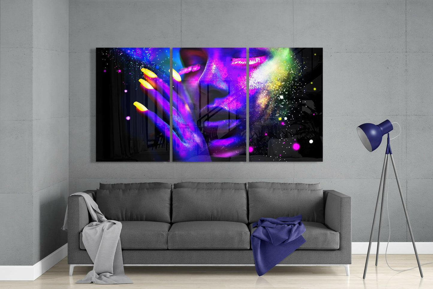 Insigneart USA Insigneart USA Neon Woman Glass Wall Art