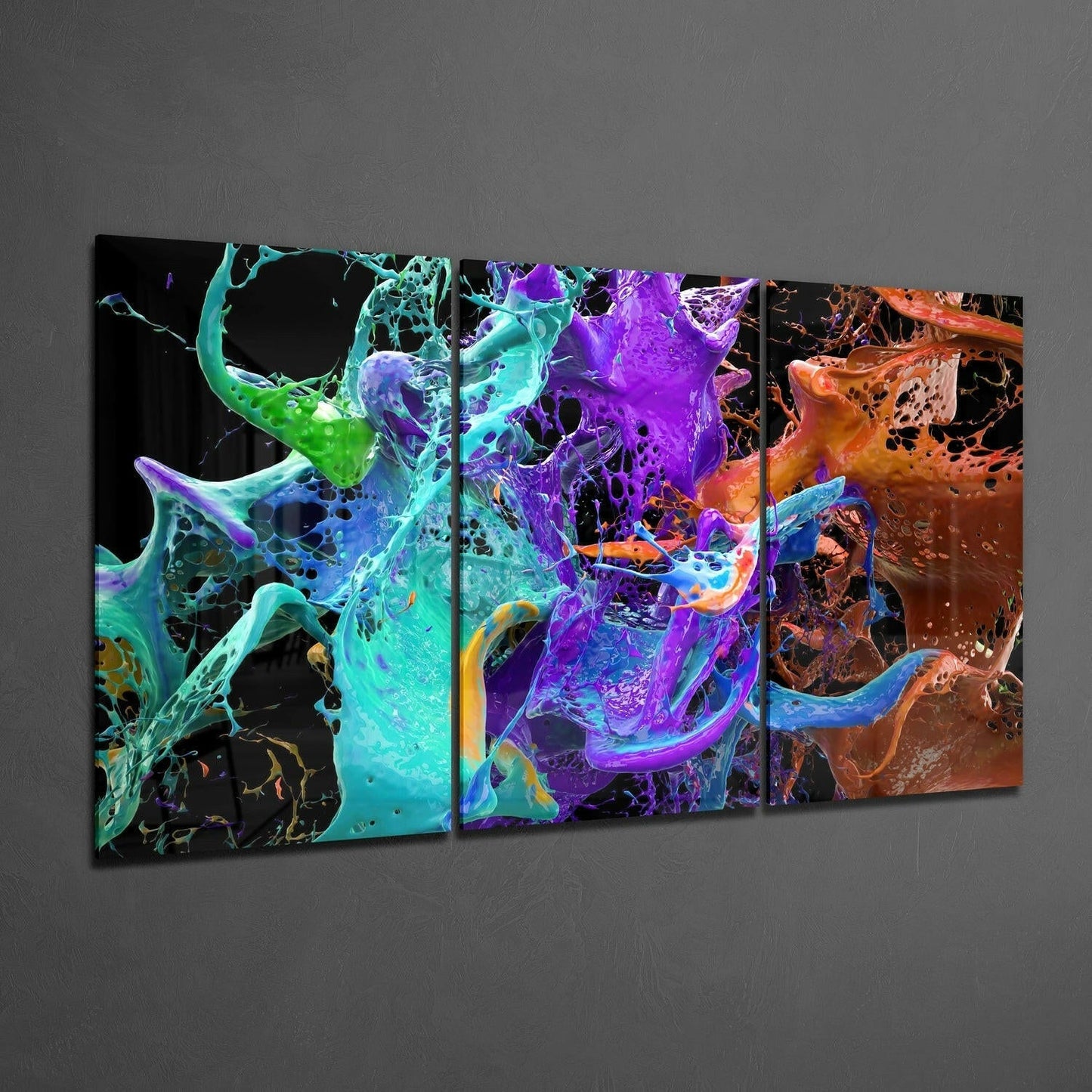 Insigneart USA Insigneart USA Leap Of Colors Glass Wall Art