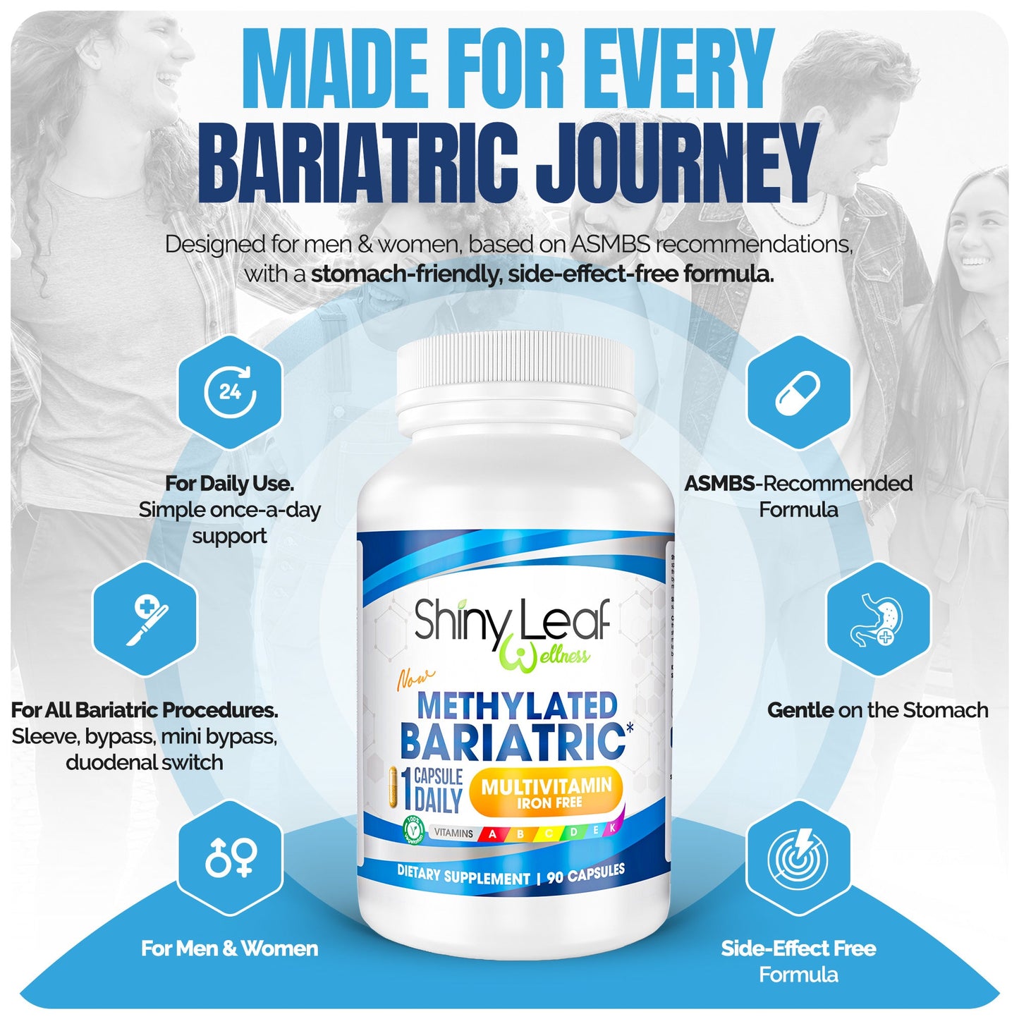 Shiny Leaf Shiny Leaf Methylated Bariatric Multivitamin Without Iron