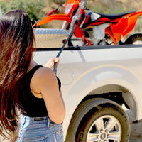 TorkStrap M500 | 14'x1'' Spring Loaded Tie Down Straps - Adapts to Load Shifts - 1500lbs Max Load - Just Pull Alternative to Ratchet Straps with Hooks - For Securing Motorcycles, Kayaks, ATVs TorkStrap