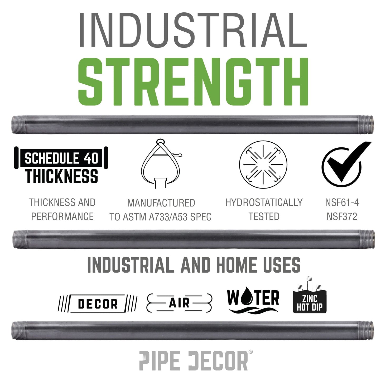 2 in. x 3 in. Galvanized Pipe