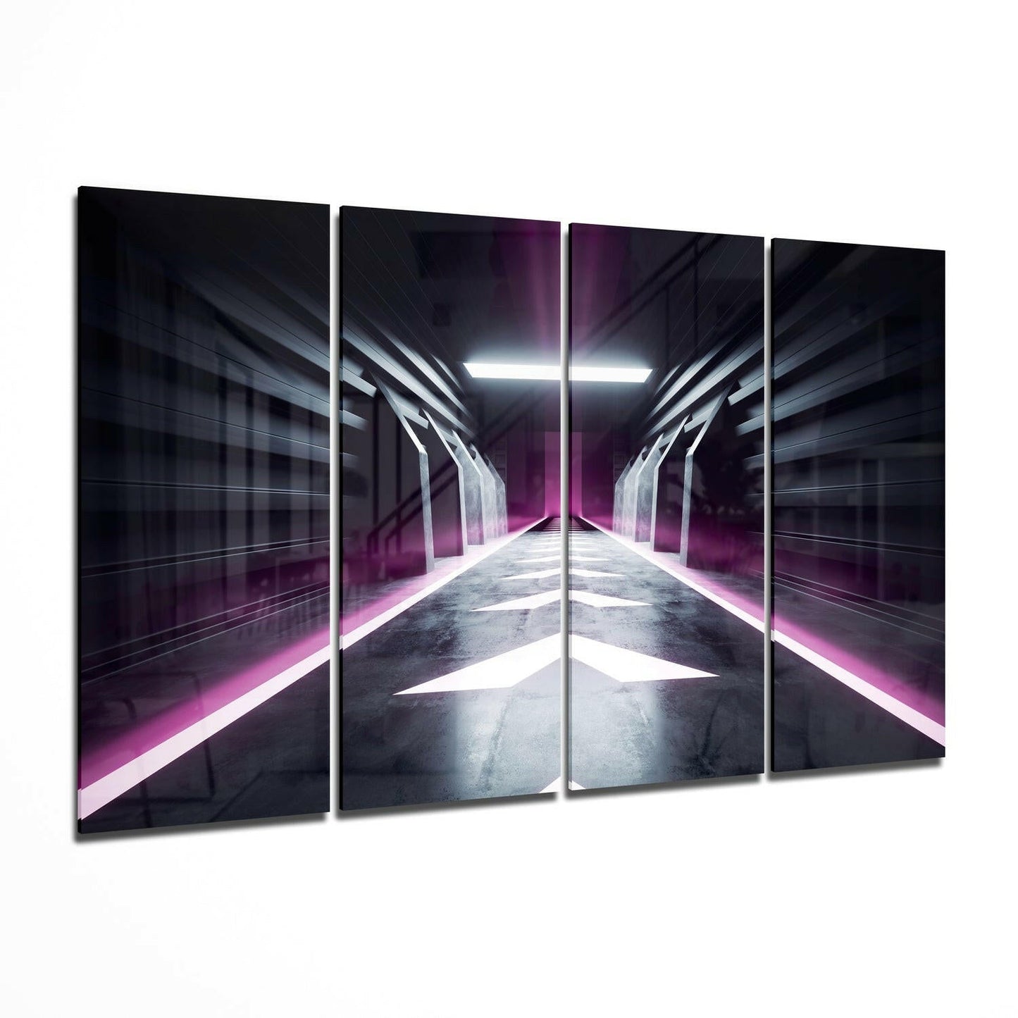 Insigneart USA Insigneart USA Hallway 4 Pieces Mega Glass Wall Art (59"x36")
