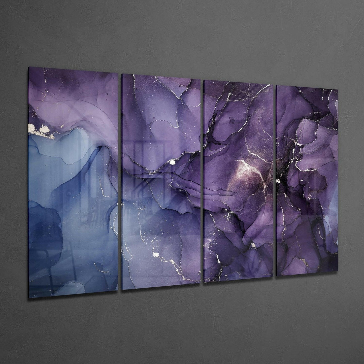 Insigneart USA Insigneart USA Marble 4 Pieces Mega Glass Wall Art (59"x36")