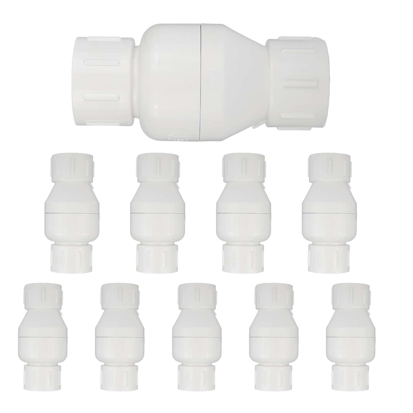 10 Pcs 3/4" PVC In-Line Check Valve