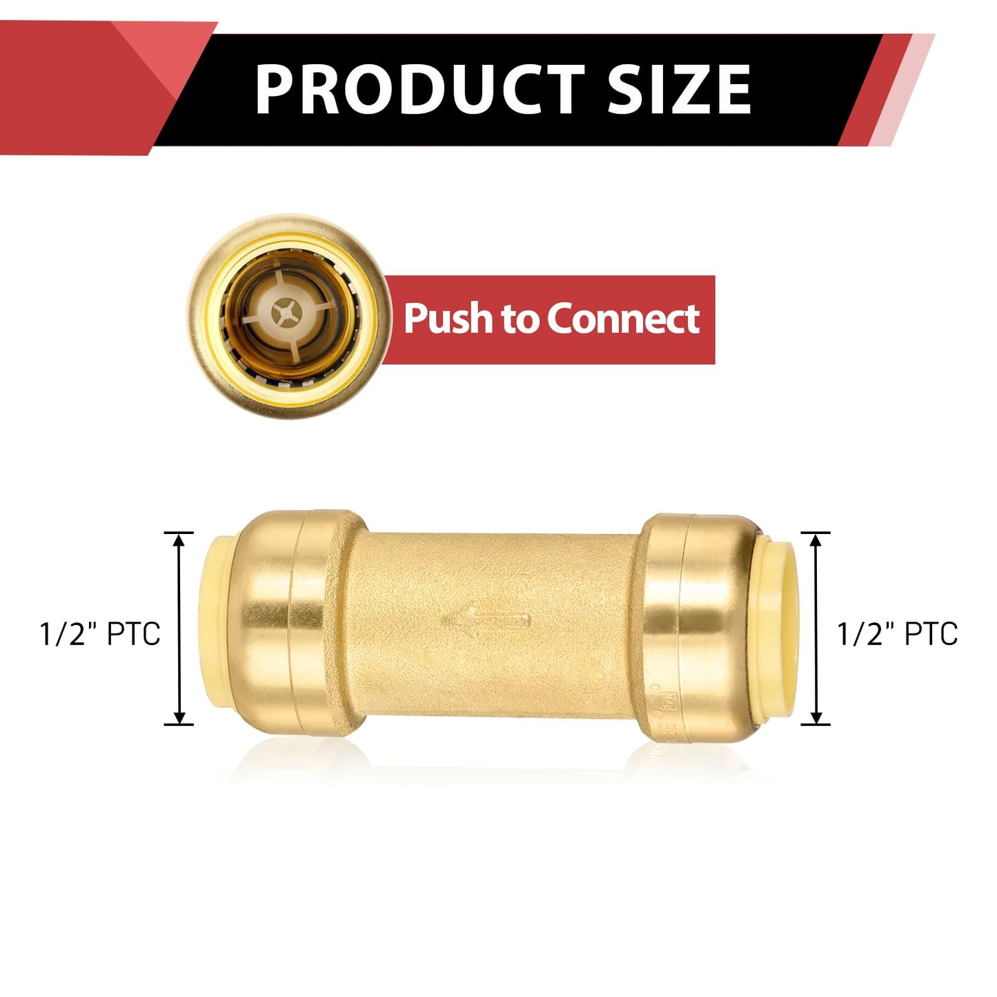 30 Pcs 1/2 Push Fit Check Valve