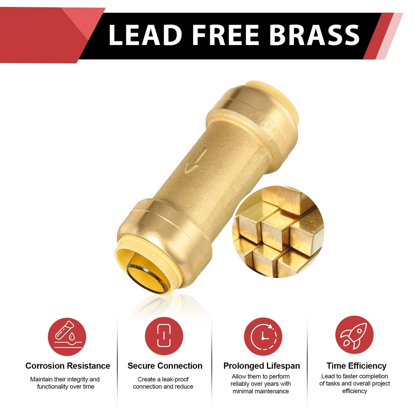 30 Pcs 1/2 Push Fit Check Valve