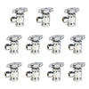 10 Pcs 1/2" FIP x 3/8" OD Compr. Angle Stop Valve, Multi Turn (Lead Free) Plumbingsell