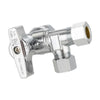 10 Pcs 1/2" FIP x 3/8" OD Compr. x 3/8" OD Compr. Split Angle Stop Valve, 1/4 Turn (Lead Free) Plumbingsell
