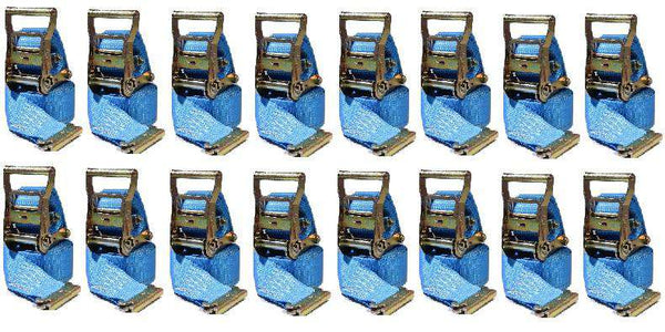 2 in x 20 Ft Van Ratchet Strap E-Track w/ Spring E 16 PACK | R20EX16 RatchetStrap.Com