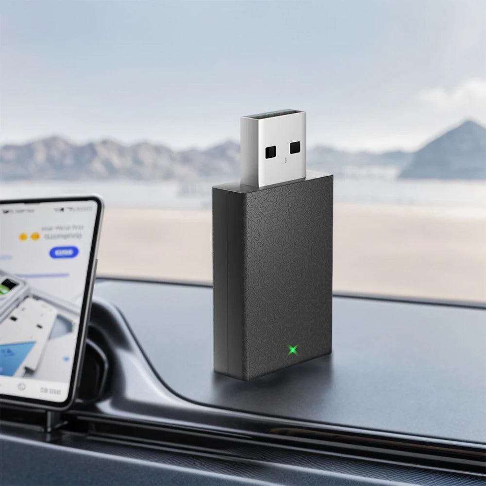 1/2PCS 2in1 Wireless Carplay Adapter 2.4/5G WiFi USB Plug and Play Smart Mini Box Wired to Wireless CarPlay&Android Car AI Box