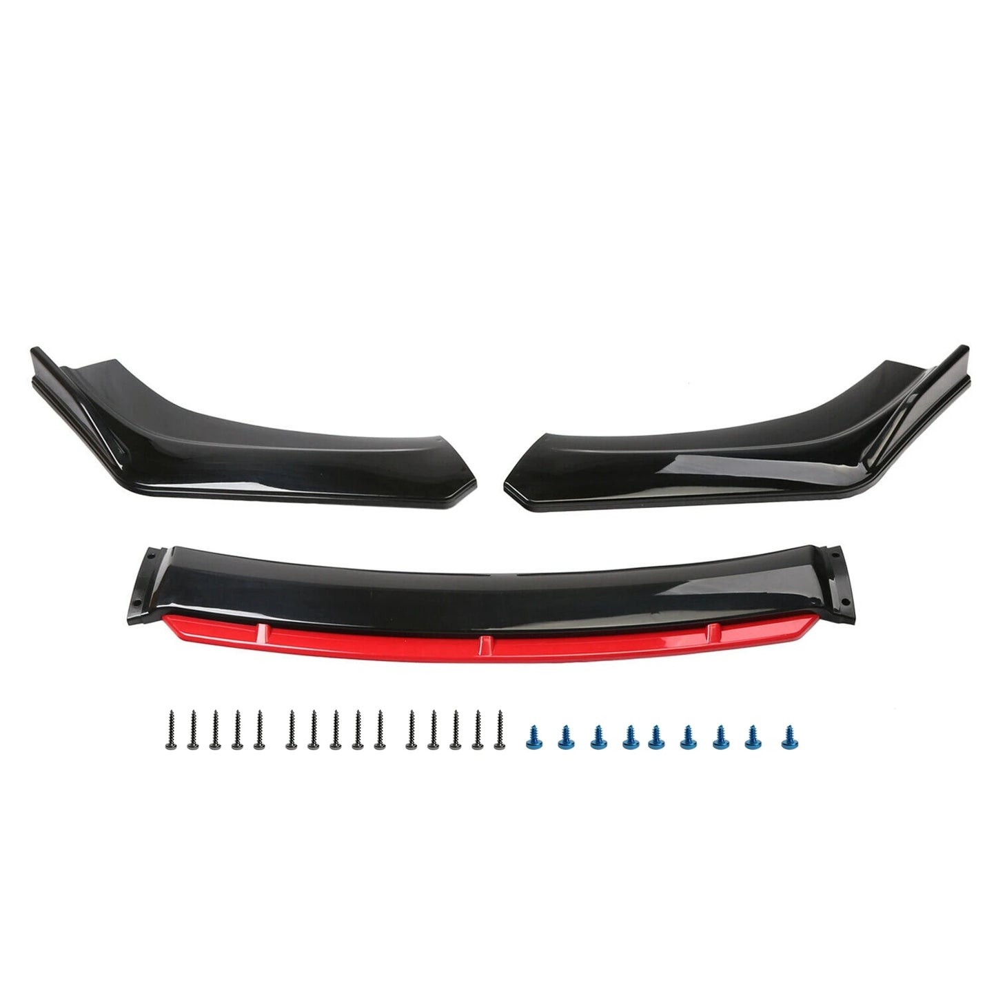 Areyourshop 4PCS Universal Car Front Bumper Lip Body Kit Splitter Spoiler Diffuser Protector Auto Parts