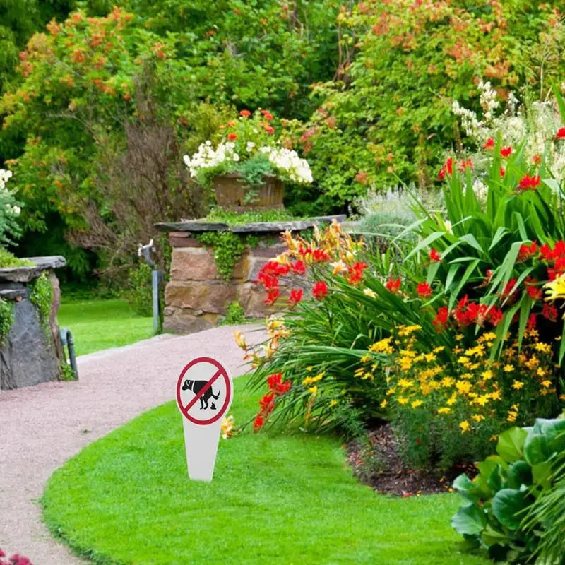 Garden Dog No Peeing Pooping Signs outdoor park dog poop warning sign Maintain a clean and pleasant environment supplies