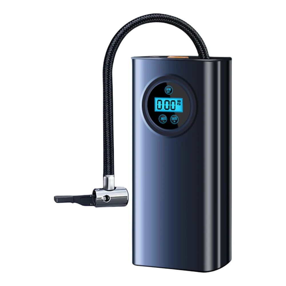 Electric Air Pump Car Tyre Inflator with Digital Pressure Gauge 1500mA Cordless Air Compressor Car Motorcycle Bike Tire Inflator