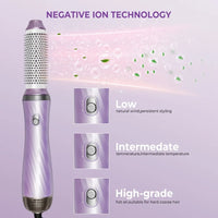 Hair Dryer Brush 5 in 1 Detachable Blow Dryer Brush Negative Ionic Hot Air Brush Hair Styling Tool Set Round Hot Air Straighten